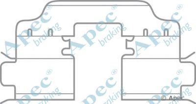 APEC BRAKING kit1068 -  Комплектующие, тормозные колодки